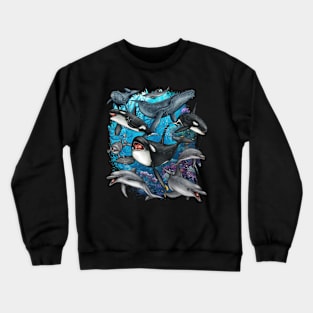 Whales and Dolphins Crewneck Sweatshirt